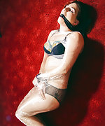 Ivory roped, cleave-gagged and wrapped